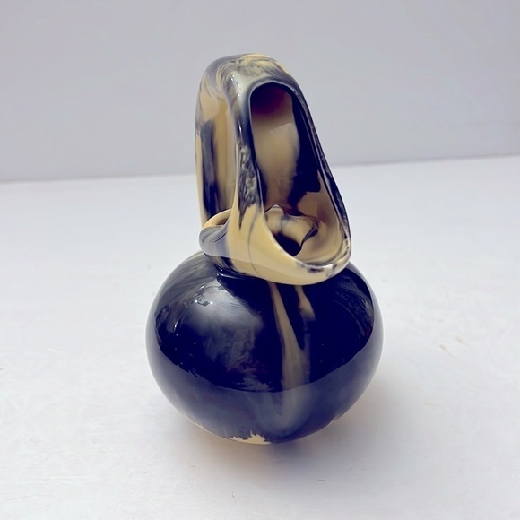 Unique Handmade Pottery Vase Swirl Glaze Verna Cape Cod Pottery - Picture 2 of 10